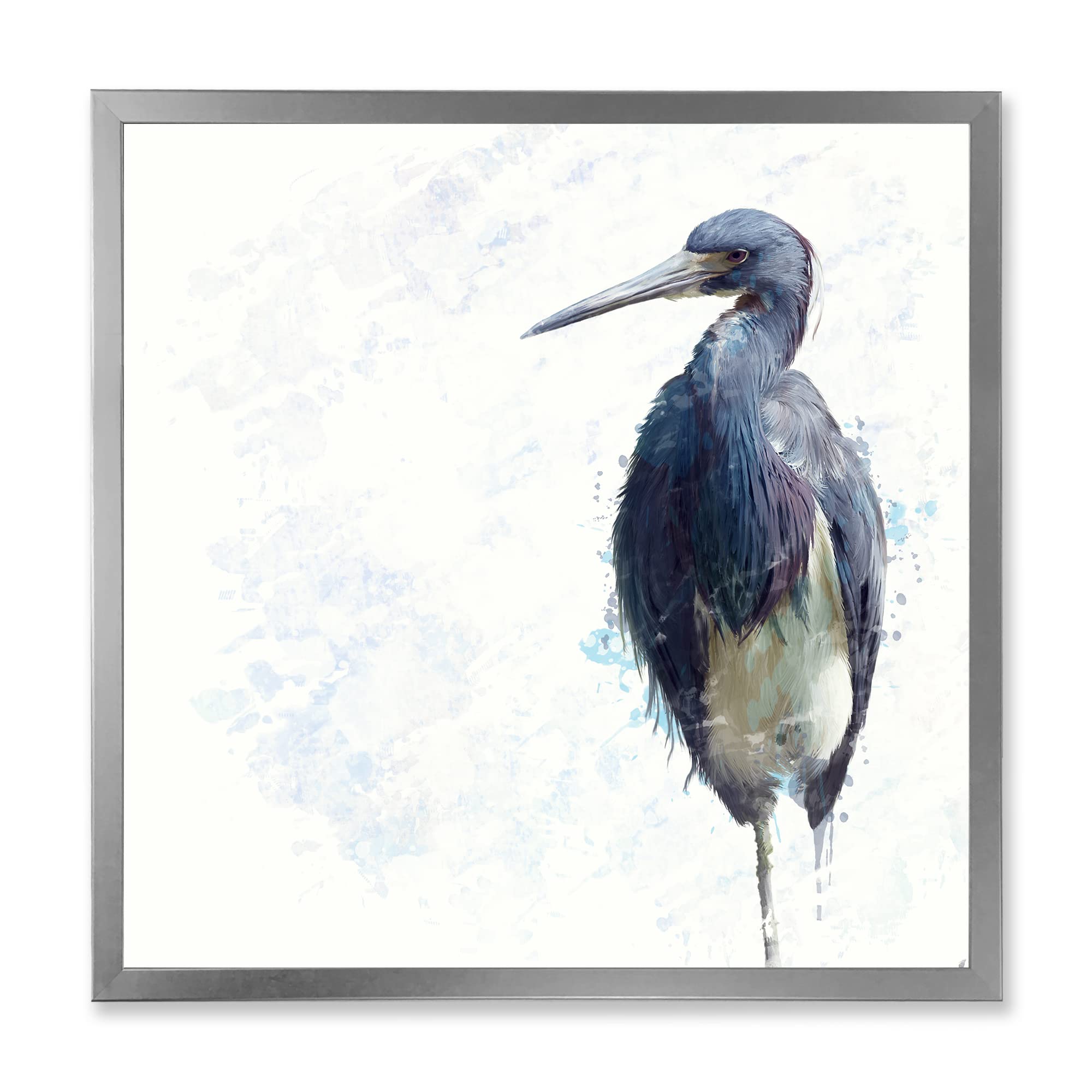 Tricolored Heron Bird Farmhouse Framed Wall Art - Vintage Style Home Decor for Living Room, Bedroom & Office - Perfect Rustic Wall Hanging for Country House & Cabin Decor