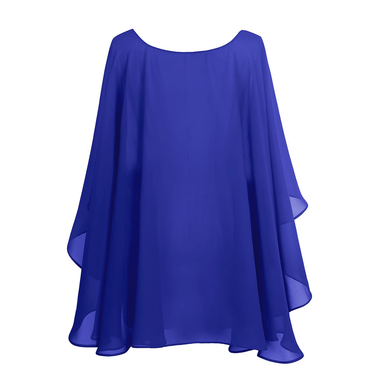 Elegant Chiffon High-Low Shawl Wrap for Women - Perfect for Evening Dresses, Weddings & Parties | Lightweight Cape Shrug for Formal Events & Special Occasions