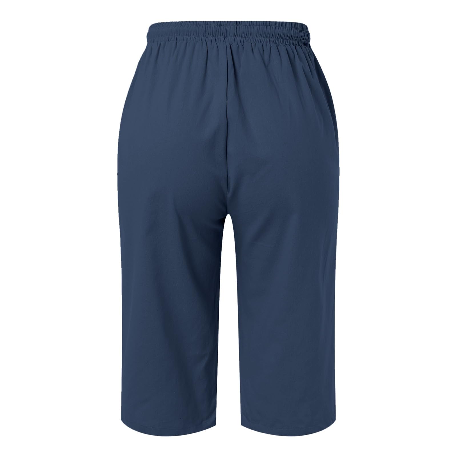 Women's Linen Bermuda Shorts - High Waisted Summer Casual with Drawstring | Plus Size Beach & Lounge Wear