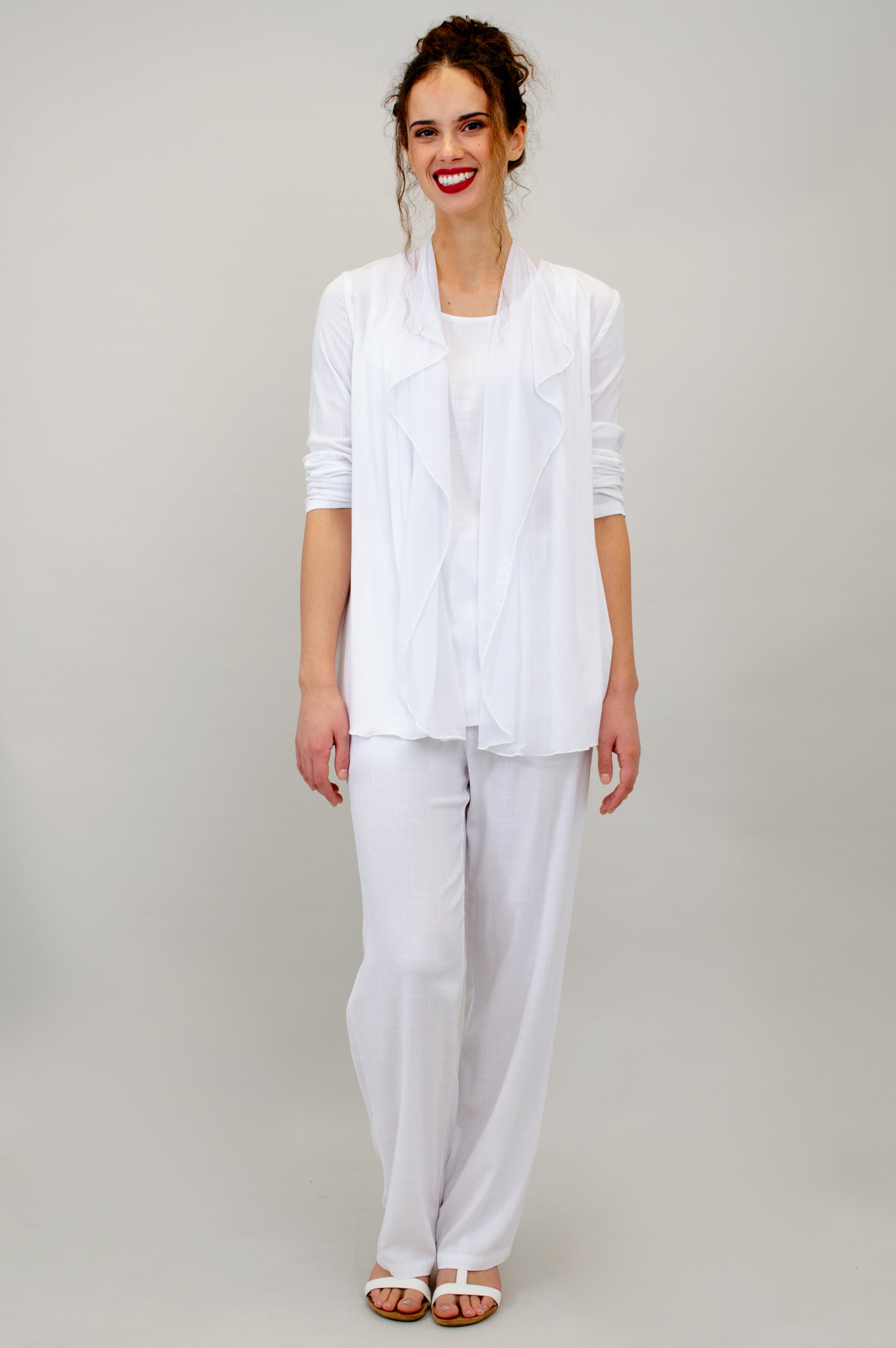 Premium Diana Jacket - White Linen Bamboo Blend Women's Lightweight Coat for Spring & Summer Outdoor Activities