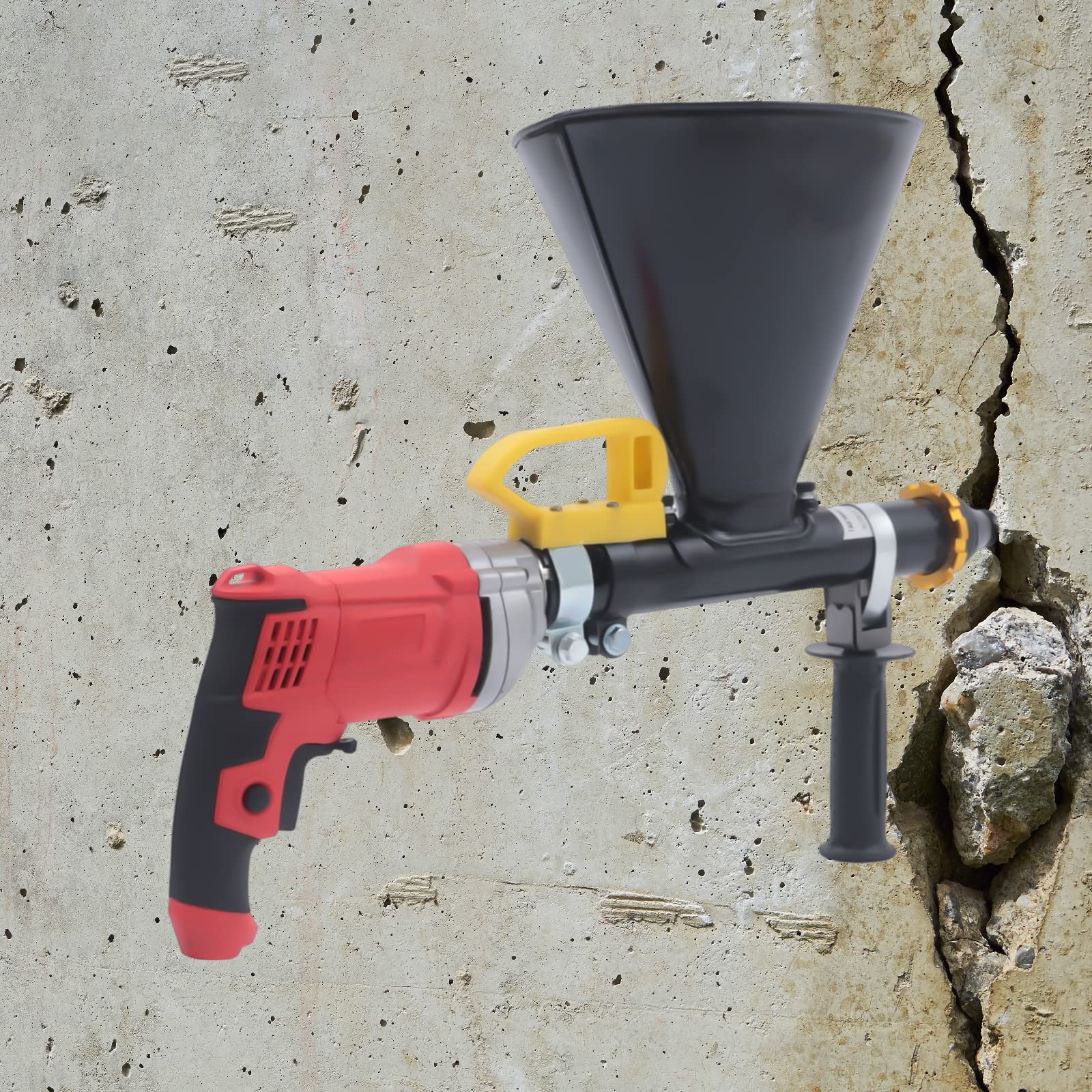 Electric Mortar Grout Gun - Semi-Automatic Cement Caulking Gun Kit with 2 Nozzles | Portable Brick Pointing Applicator for DIY & Professional Construction Projects | Perfect for Wall Repairs, Tile Work & Masonry Jobs