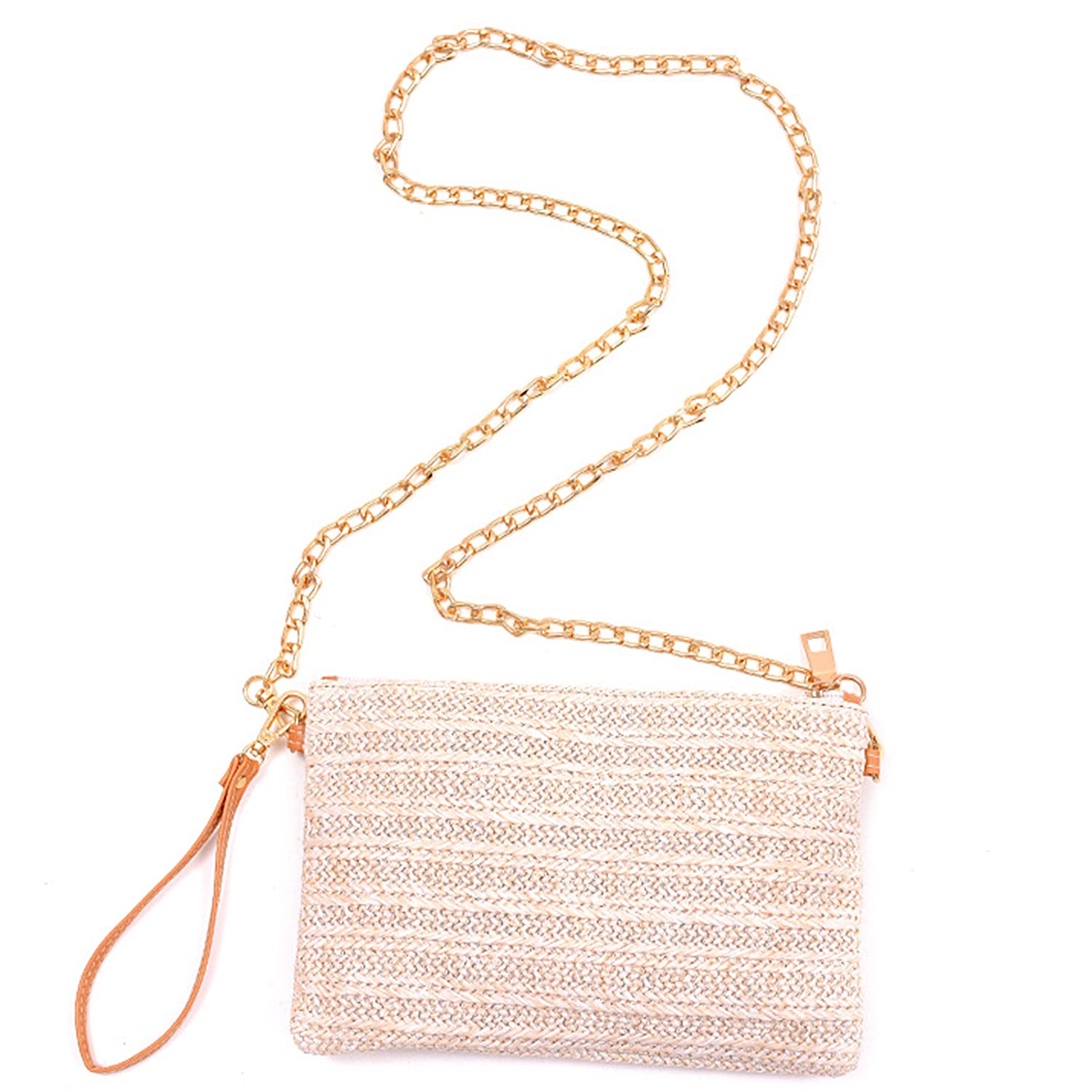 Beurlike Women's Straw Clutch Purse - Beach Wristlet Wallet & Small Crossbody Bag for Girls | Perfect for Summer Vacations, Beach Parties, and Casual Outings