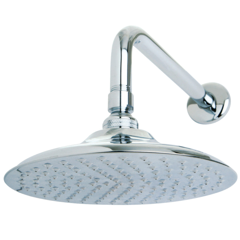 Kingston Brass K136A1CK Victorian 8-Inch Brass Shower Head with 12-Inch Shower Arm - Elegant Bathroom Upgrade for Spa-Like Experience