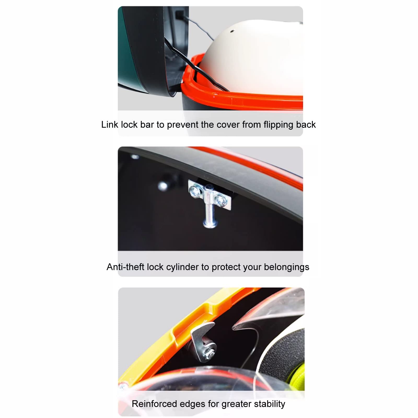 Waterproof Motorcycle Top Box for Helmets & Gloves - Scooter Storage Trunk