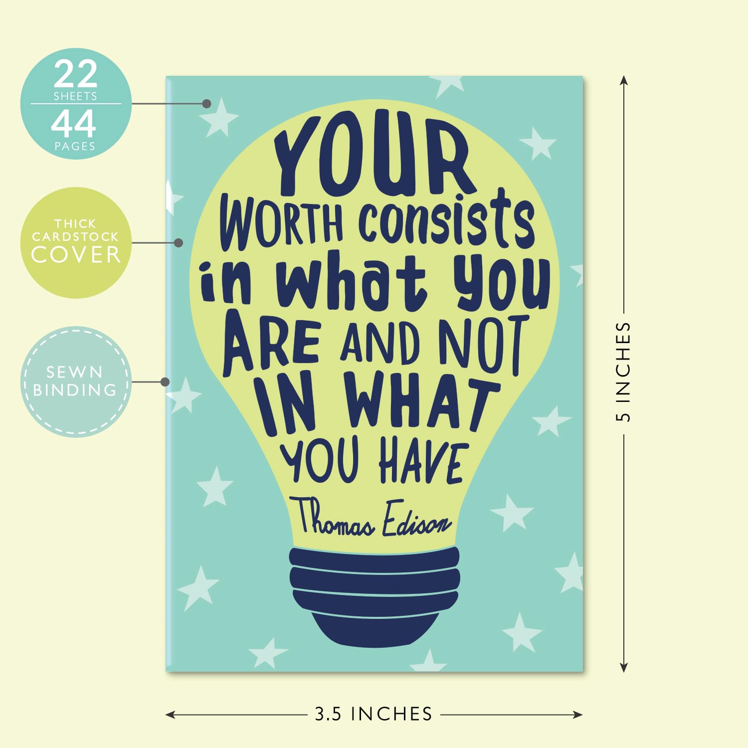 Sweetzer & Orange Inspirational Notebook Set - 12 Pack Small 3.5 x 5