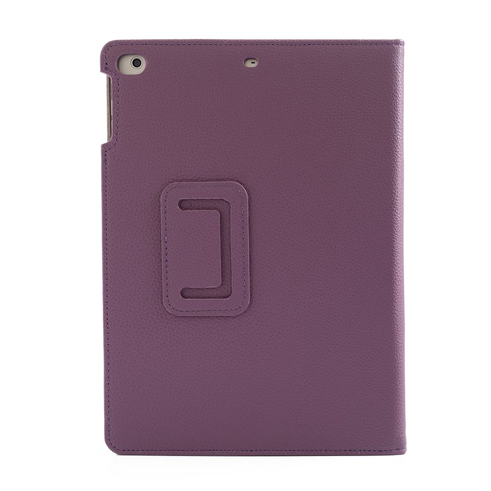 Premium PU Leather iPad Case for iPad 9.7 Inch (2018/2017/Air 2/Air 1) - Shockproof Corner Protection & Scratch-Resistant Smart Cover with Auto Sleep/Wake - Purple Folio Stand Case for Work, School & Travel