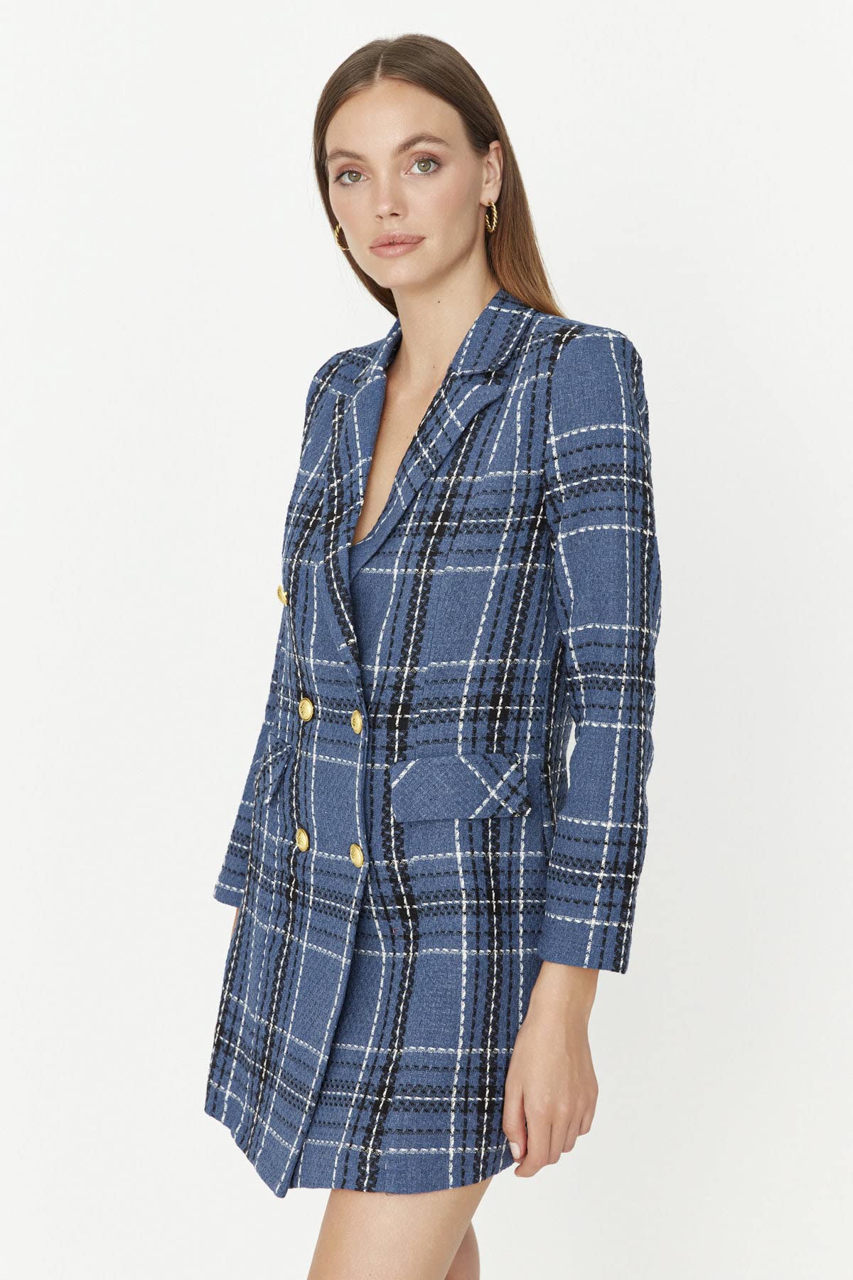 Trendyol Women's Black Blazer Dress - Elegant Office Wear & Evening Outfit for Professional & Casual Occasions