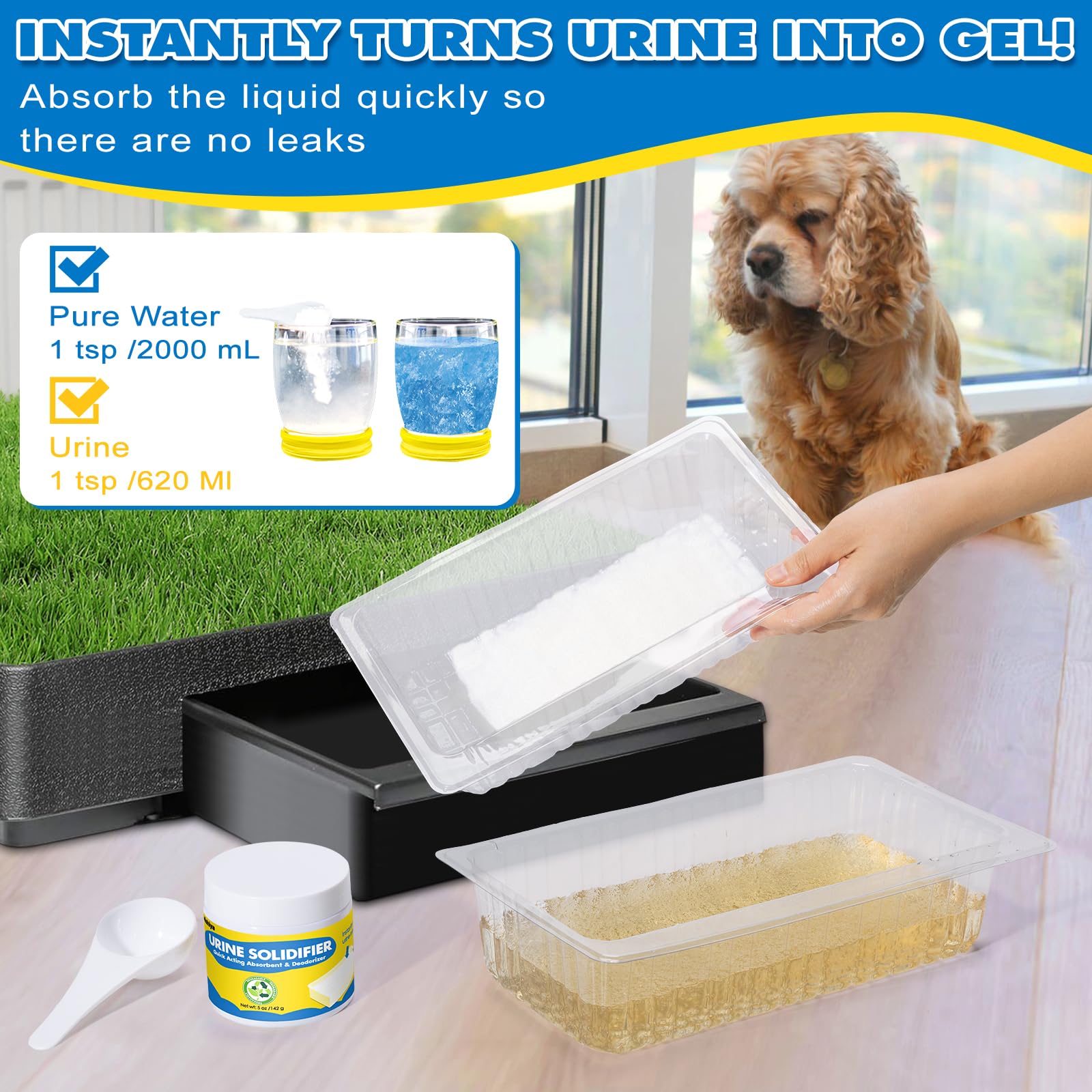 7-Pack Disposable Dog Pee Trays for Indoor Pet Loo - Absorbent Urine Disposal Kit for Dog Potty Training | Perfect for Apartments, Travel & Small Breed Dogs