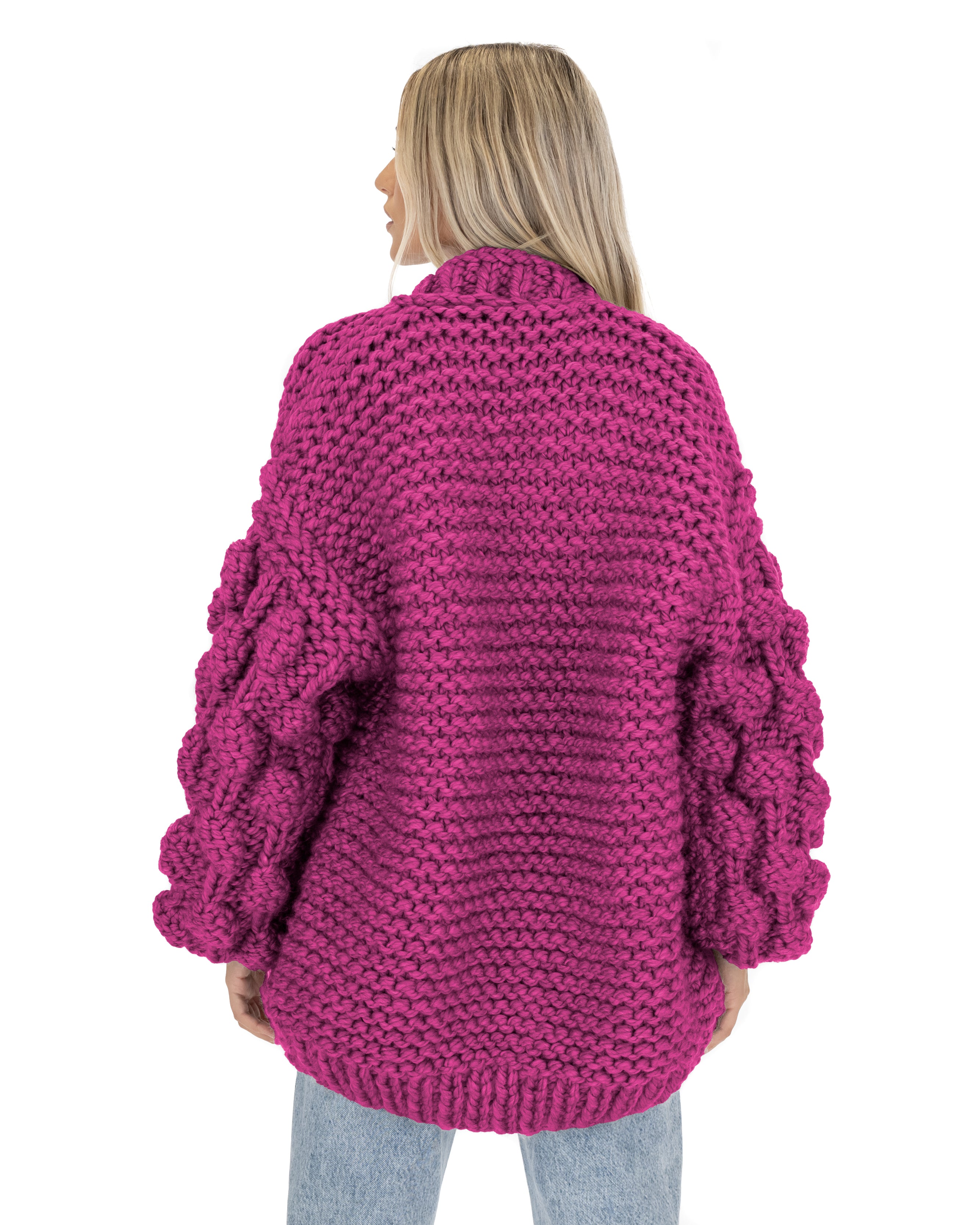 Stylish Bubble Sleeve Cardigan for Women - Soft Knit Open Front Sweater | Perfect for Office, Date Night & Casual Outfits