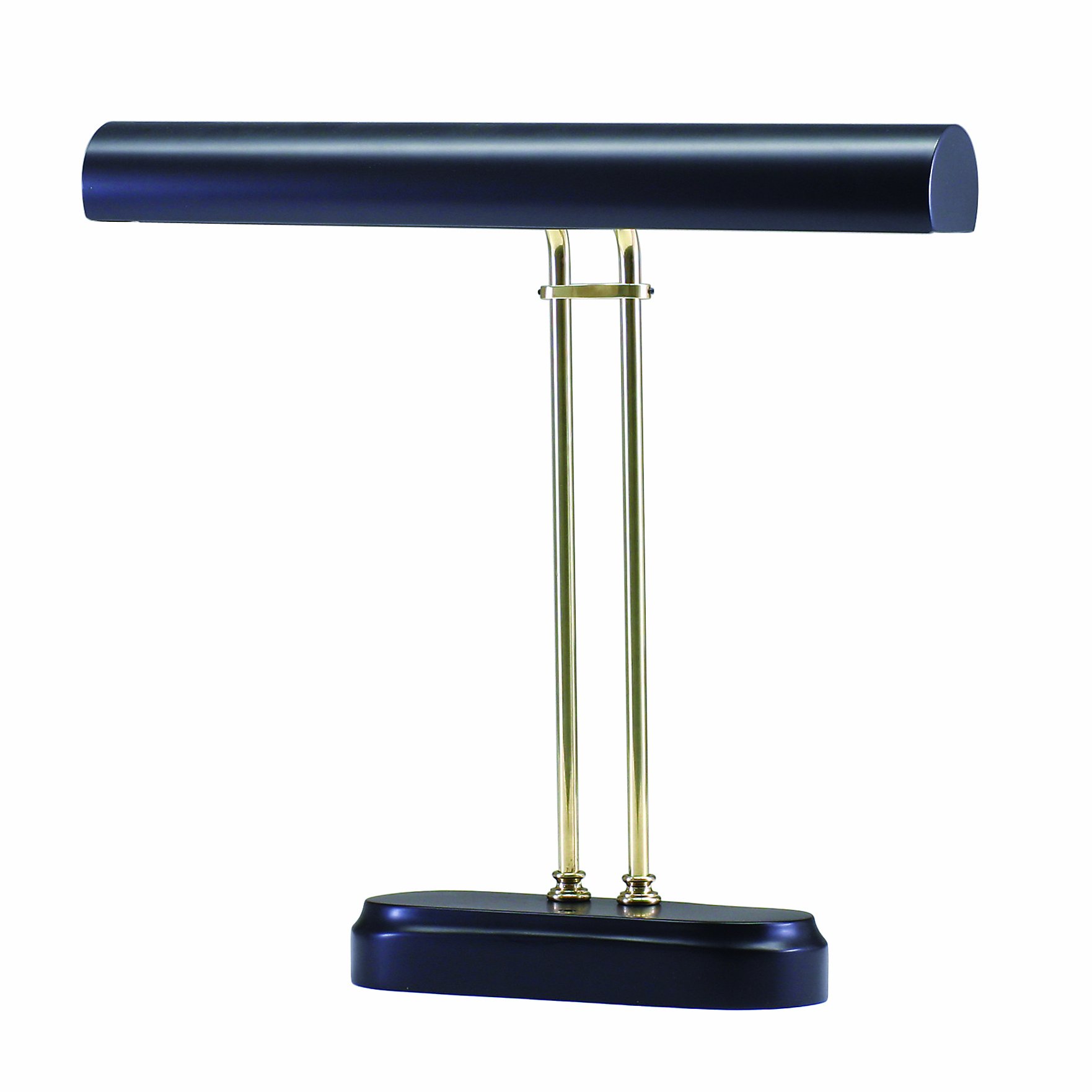 House Of Troy P16-D02-617 Portable Digital Piano Lamp - Adjustable LED Light for Keyboard Players, Polished Brass & Black Finish - Perfect for Home Practice, Stage Performances & Music Studios