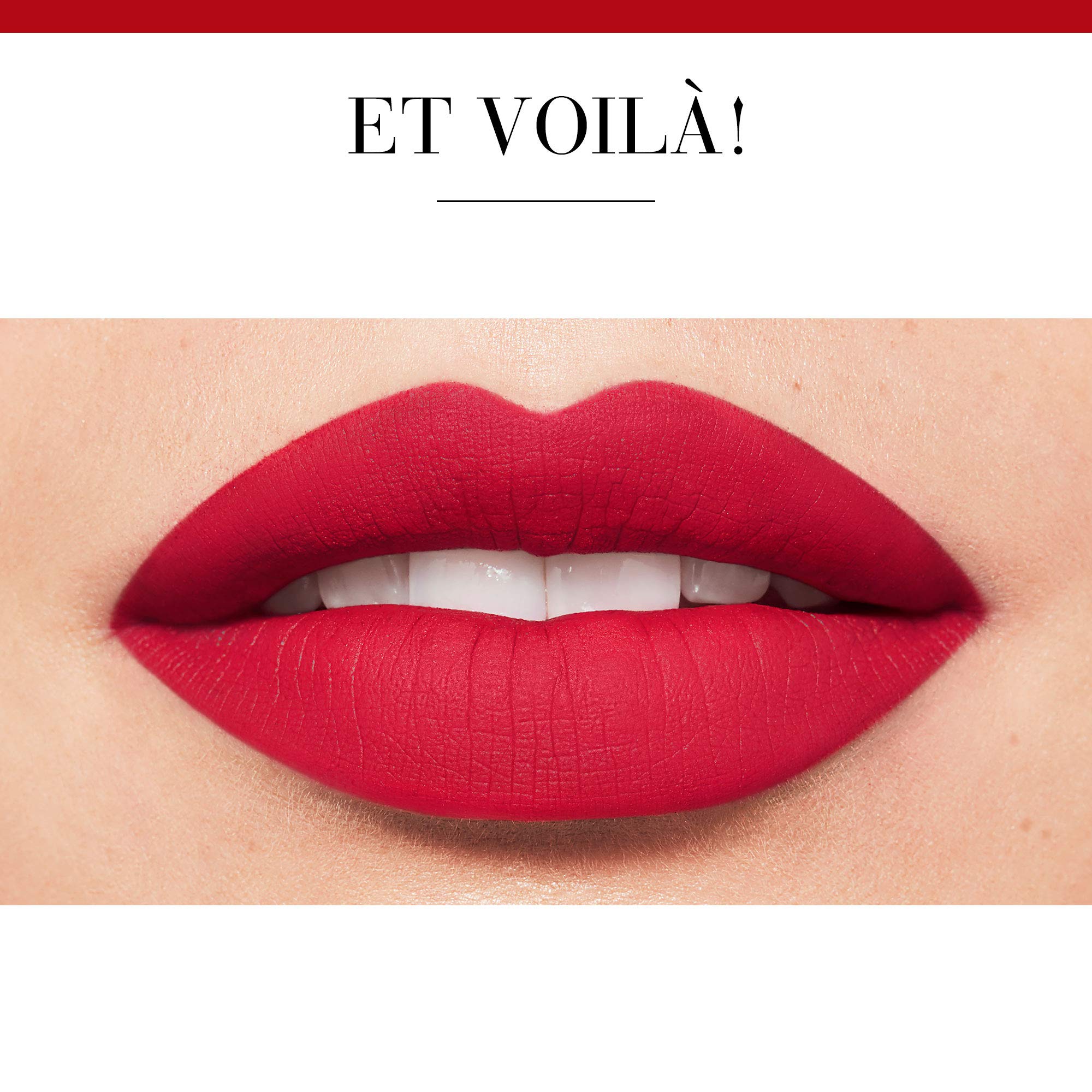 Bourjois Rouge Edition Velvet Liquid Lipstick - Long Lasting Matte Lipstick in Shade 18 It's Redding Men! (6.7ml) - Vibrant Red Lip Color for Day & Night Wear - Perfect for Parties, Dates & Special Occasions