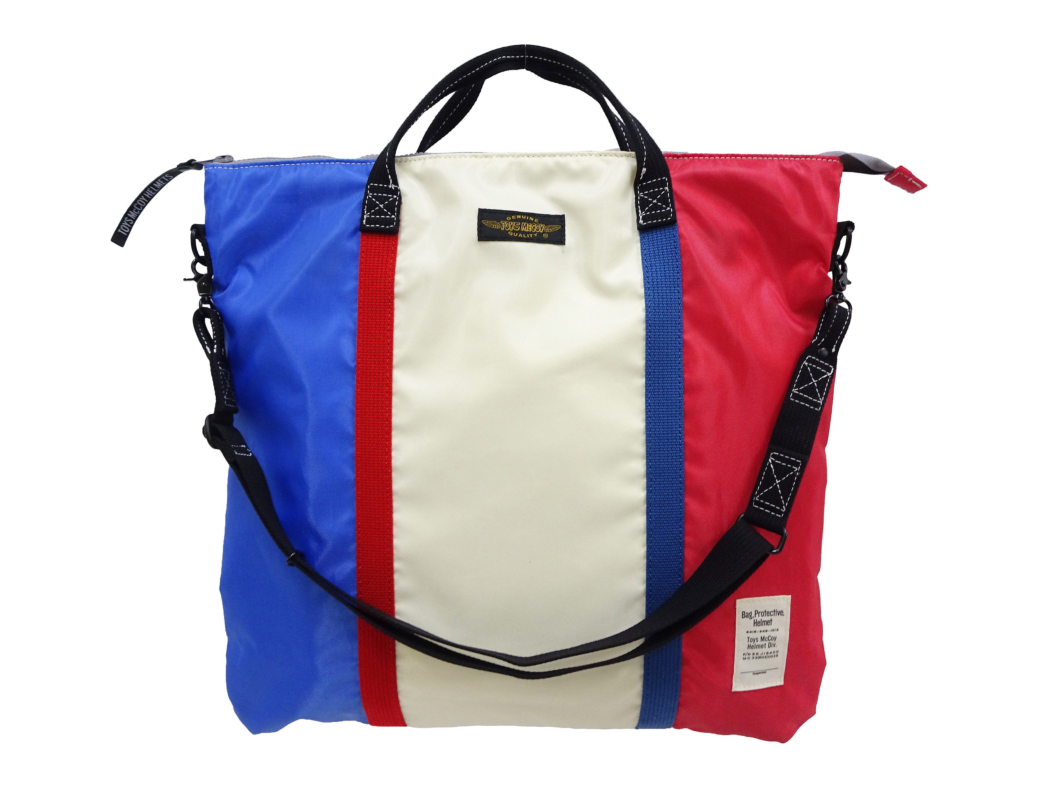 TOYS McCOY Men's Casual Astronaut Snoopy Nylon Shoulder Bag - Inspired by USAF Military Helmet Bag, Durable & Stylish TMA2411-012 Tricolor - Perfect for Travel, Work & Everyday Use