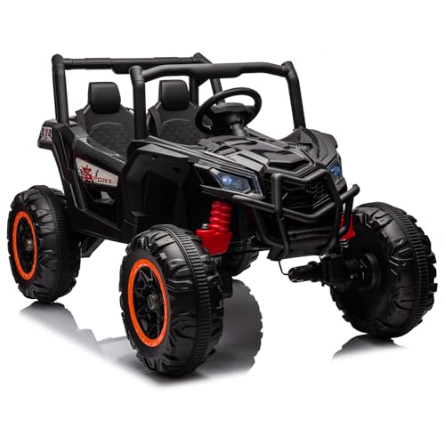 GARVEE 24V 2-Seater Kids Electric Ride-On Car - 4WD Off-Road UTV Toy with Remote Control, LED Lights, Bluetooth, 3 Speed Settings & Spring Suspension | Perfect for Outdoor Adventures, Backyard Play & Birthday Gifts for Boys & Girls Ages 3-8