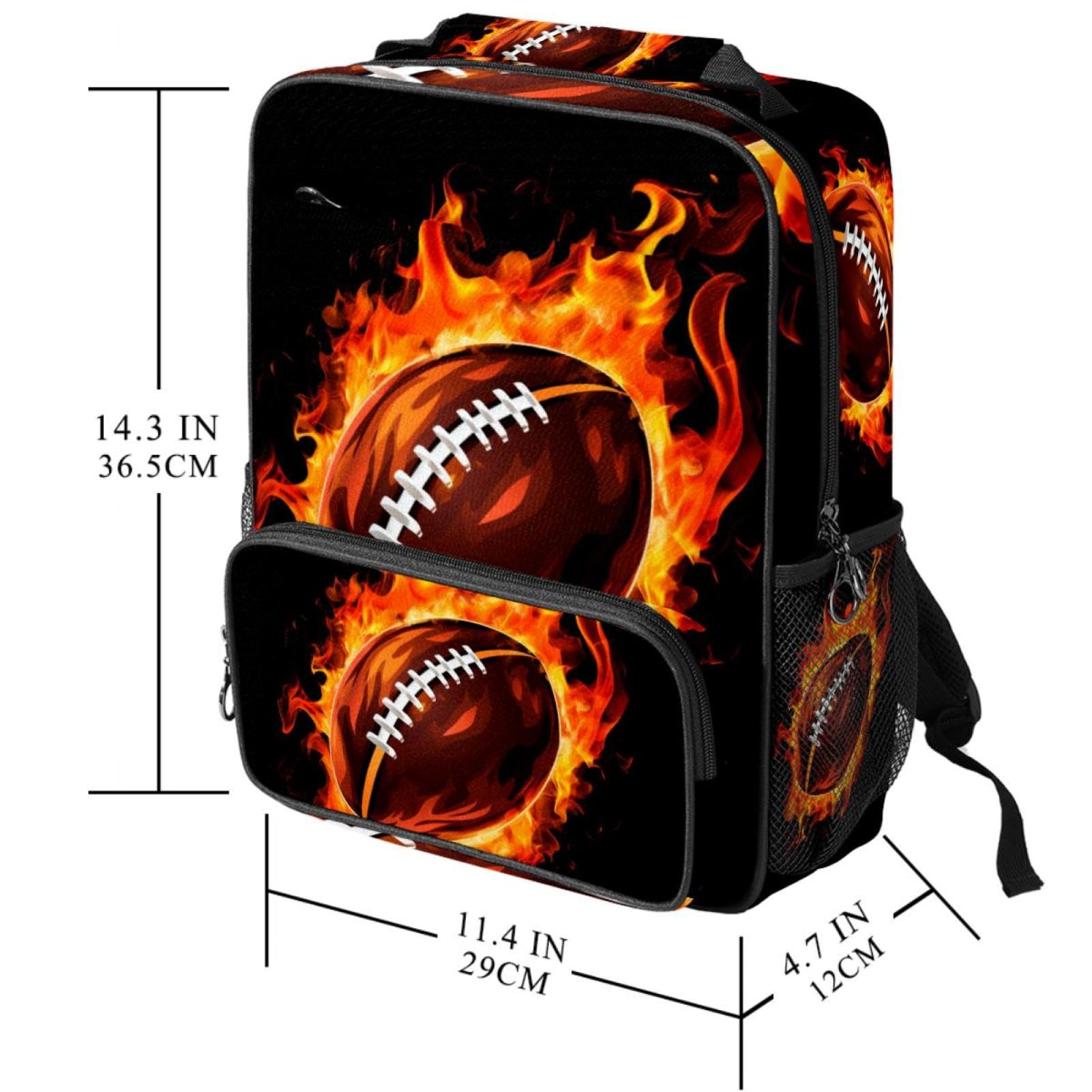 Men's & Women's Travel Backpack - Durable American Football Design Backpack for Hiking, Camping & Daily Commute