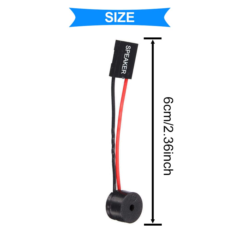 10 Pcs Mini PC Motherboard Internal Speaker - Computer Case Mainboard BIOS Alarm Buzzer for Arduino & DIY Electronics with Dupont Extension Cable - Ideal for PC Builds, Troubleshooting & Electronic Projects