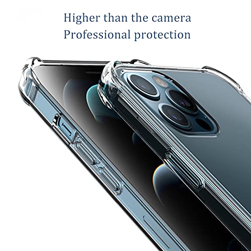 **Clear Shockproof Bumper Phone Case for iPhone 13 - Ultra Thin Transparent Protective Cover for Everyday Use, Work & Travel**