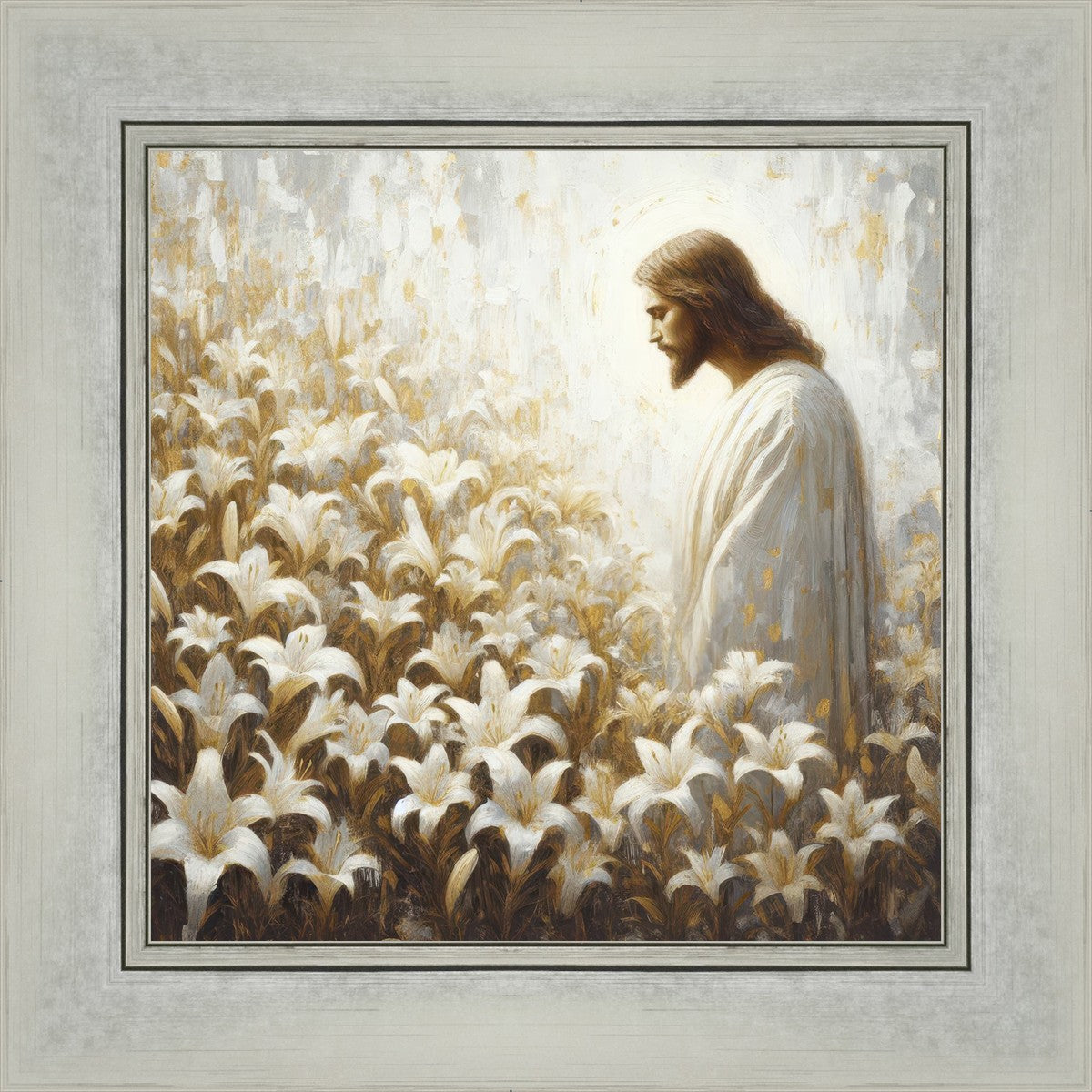 Consider The Lilies - Inspirational Christian Wall Art Decor for Home & Office | Perfect for Living Room, Bedroom, Church & Gift Giving
