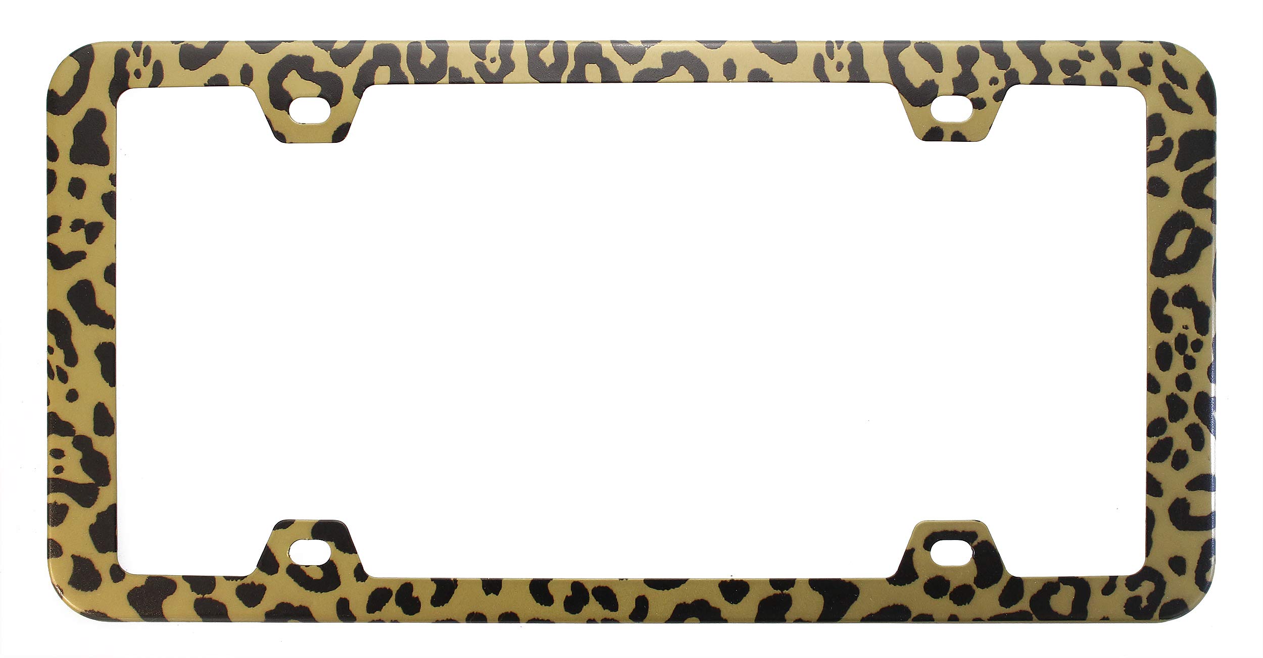 201 Stainless Steel License Plate Frame - Love Leopard Design with Matte Gold Finish | Durable Car Accessory for Customization & Personalization | Perfect for Cars, Trucks & SUVs