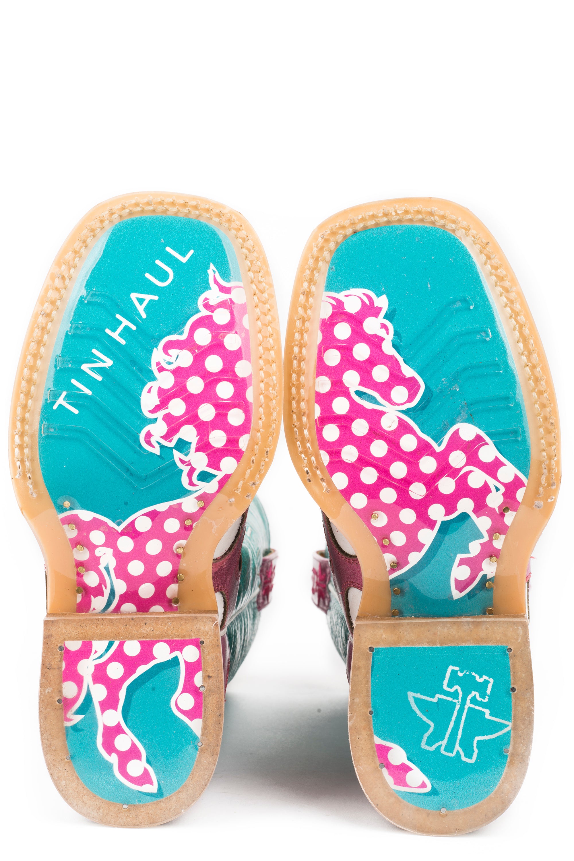 Little Girls' Little Miss Dotty with Horse Print Shoes - Cute Dotted Sole Sneakers for Toddlers & Kids - Perfect for Playdates, School & Outdoor Activities