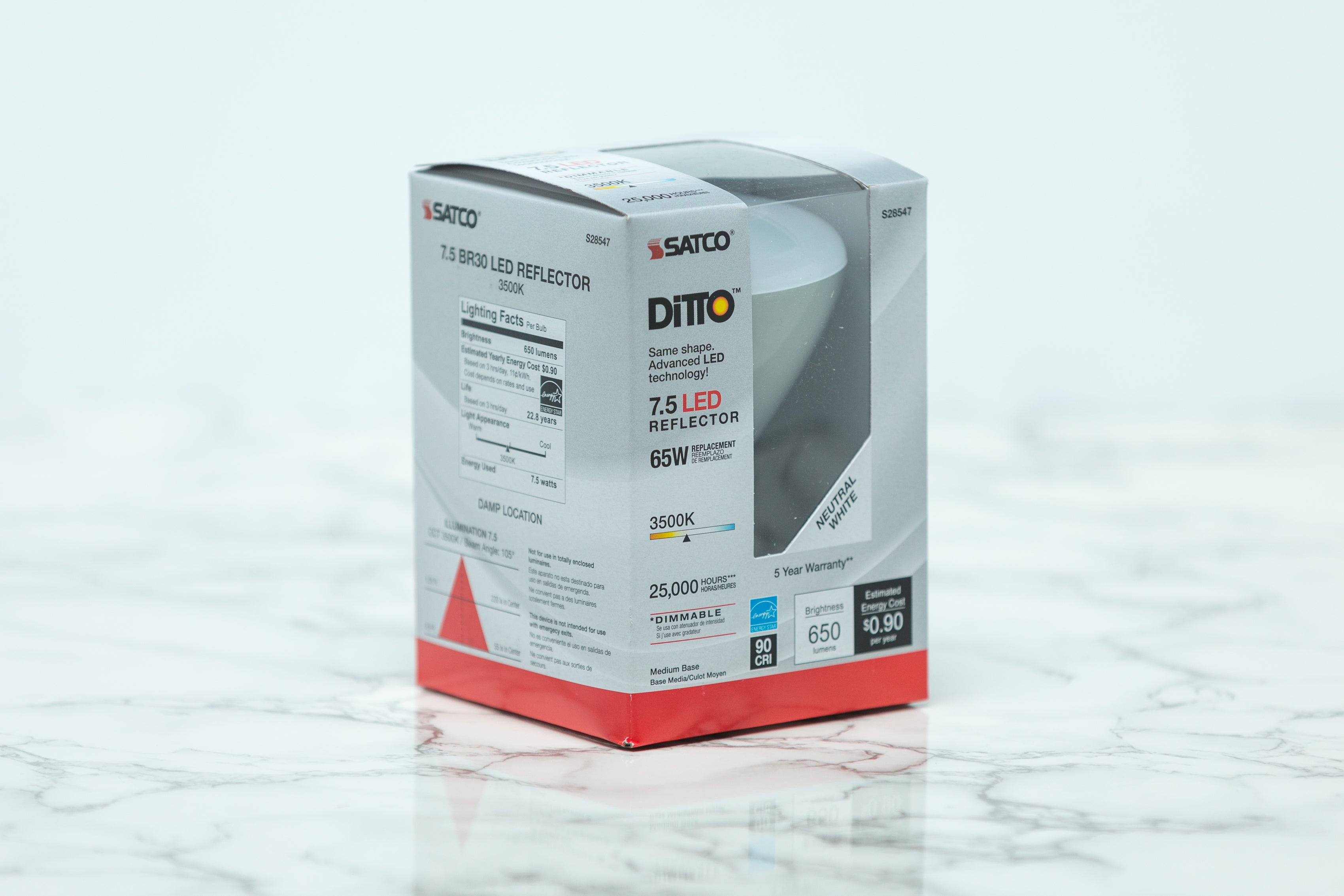 Satco Recessed Can LED Light Bulb - Energy Efficient Dimmable Downlight for Home & Office Lighting - Perfect for Kitchens, Bathrooms, and Hallways