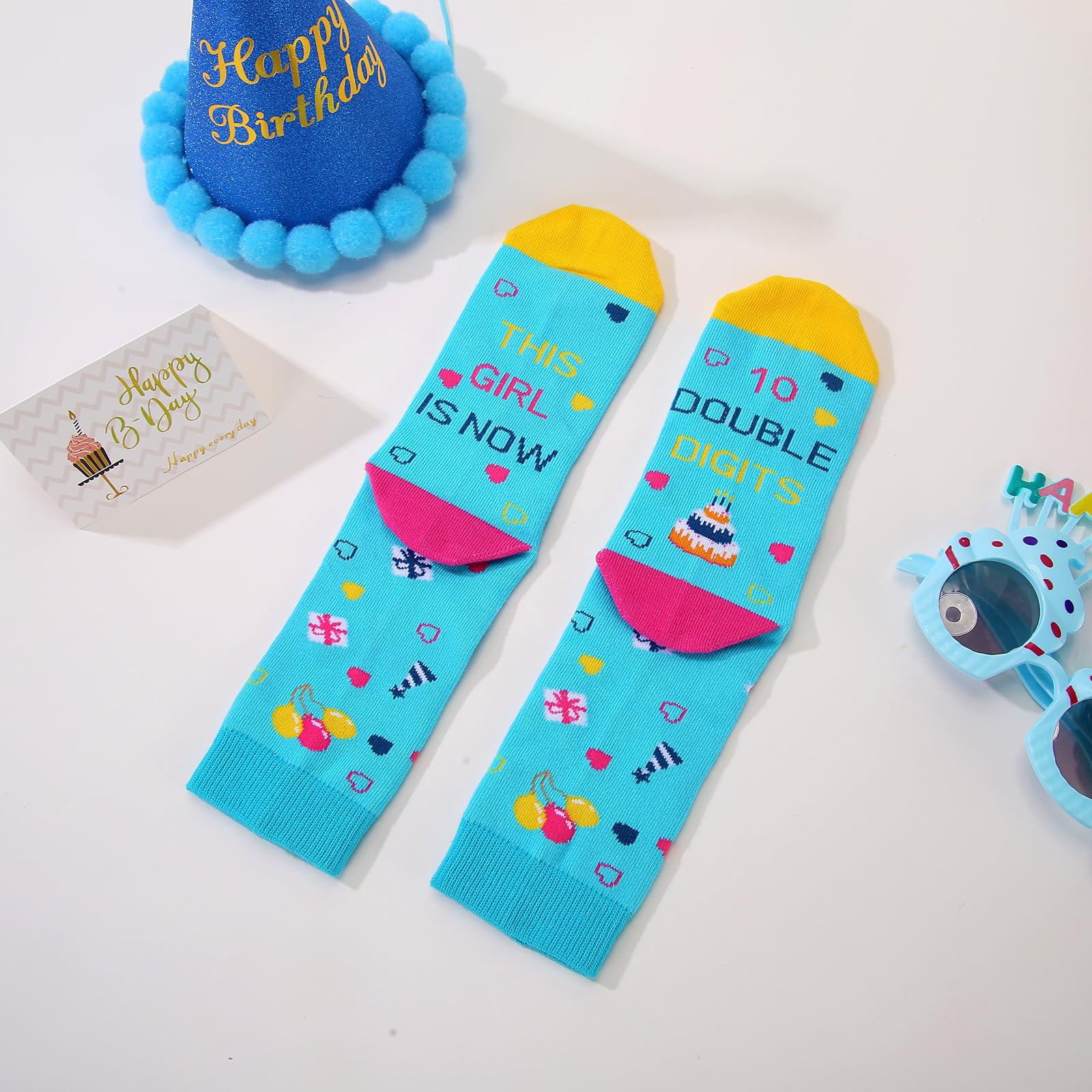 Funny Animal Socks for Kids Girls - Cute Birthday Gifts for 10 Year Old Girls - Best 10th Birthday Present for Preteen Girls - Perfect for School, Parties & Everyday Wear