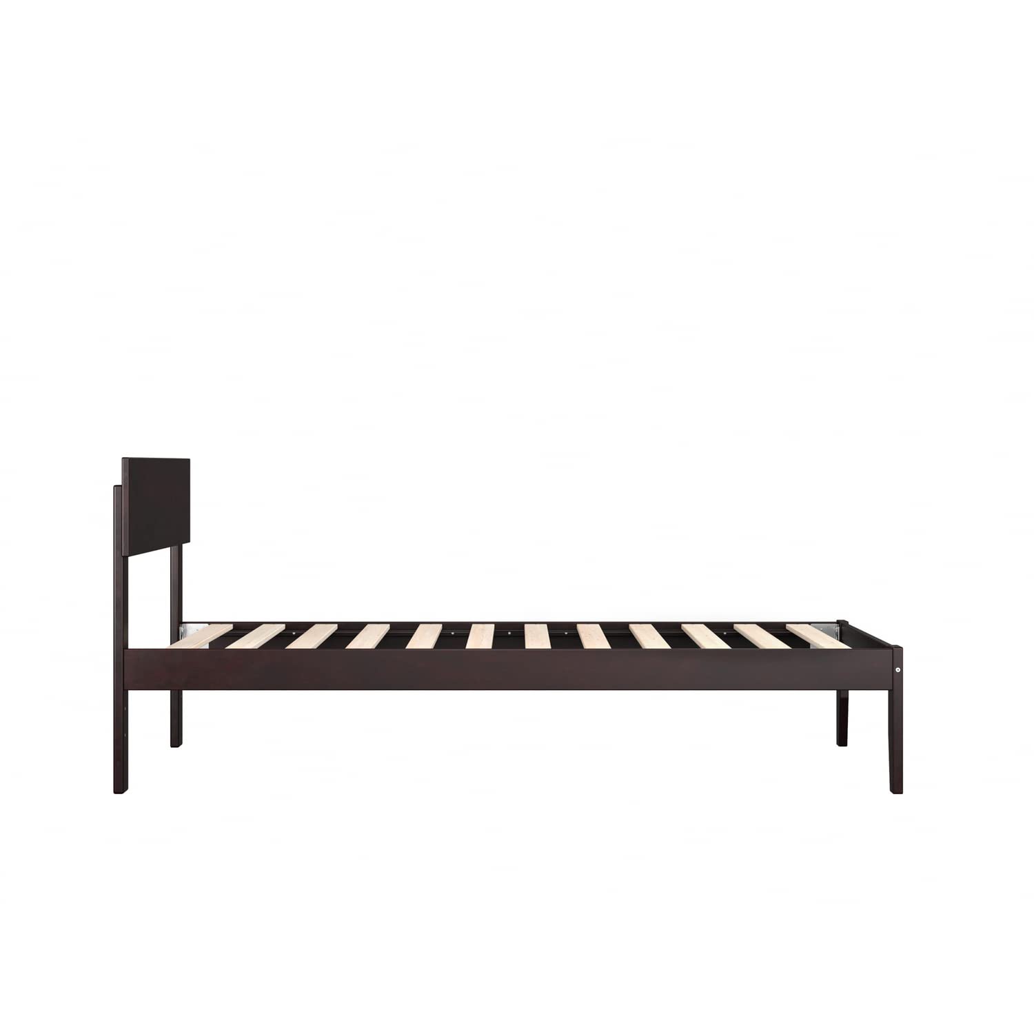 AFI Boston Twin Size Platform Bed Frame - Espresso Finish, Sturdy Wooden Slat Support - Perfect for Kids' Rooms, Guest Beds & Small Spaces