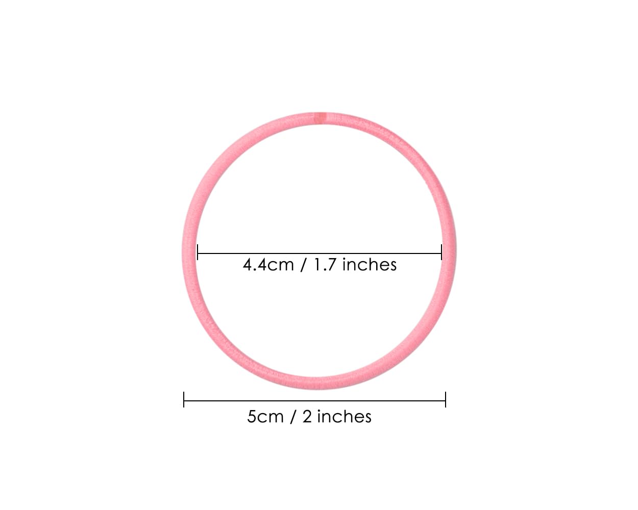 DS. DISTINCTIVE STYLE 50-Pack 2.5mm Elastic Hair Bands - Soft Ponytail Holders for Women & Girls (Pink) | Perfect for School, Workout, Yoga & Daily Styling