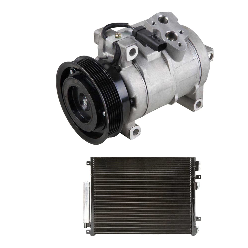 New AC Compressor with A/C Condenser & Drier for Chrysler 300 Dodge Magnum Charger - BuyAutoParts 61-88761R3 | Perfect for Summer Cooling & Auto AC System Repair