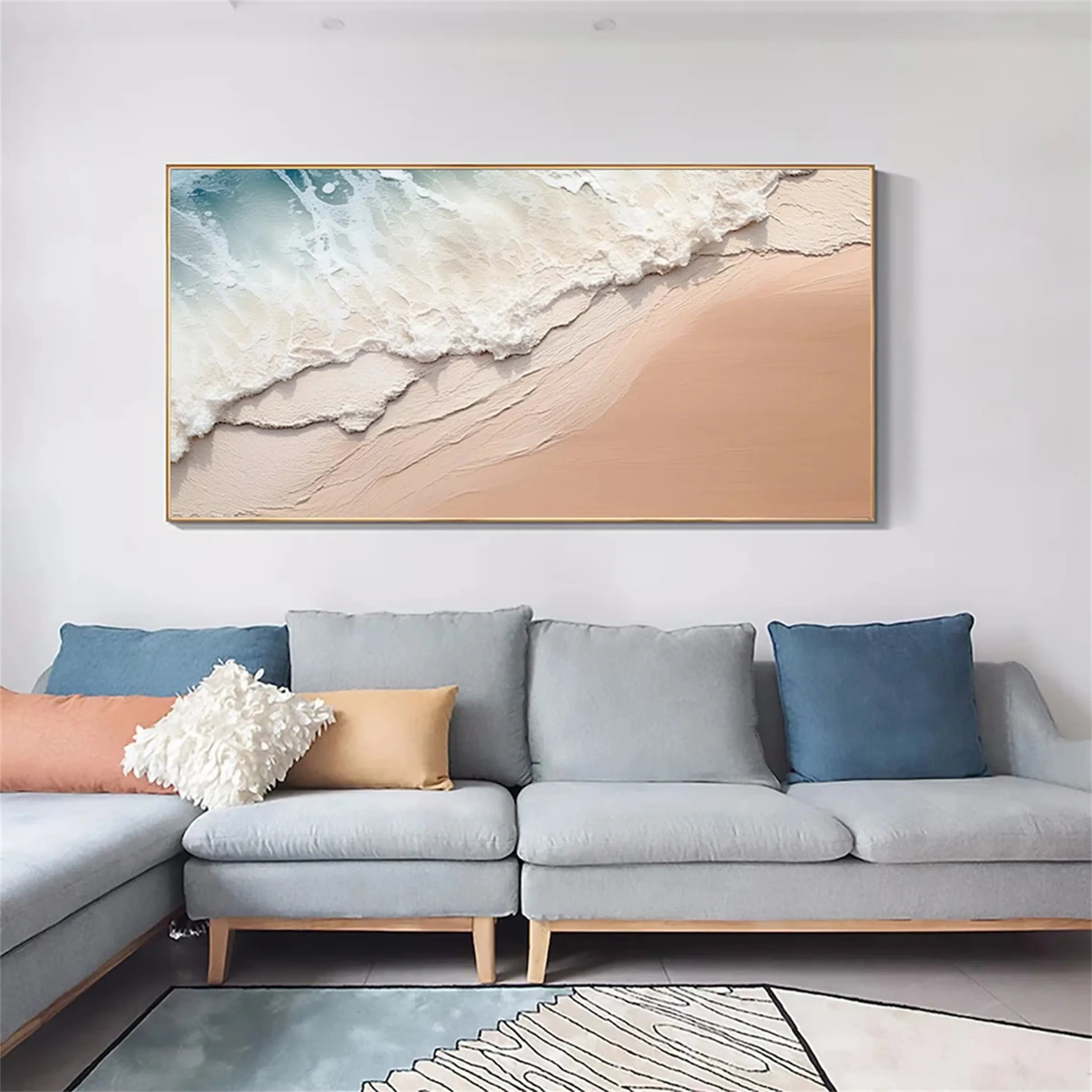 Ocean and Sky Painting #OS117 - Stunning Seascape Wall Art for Home & Office Decor - Perfect for Living Room, Bedroom, or Beach House