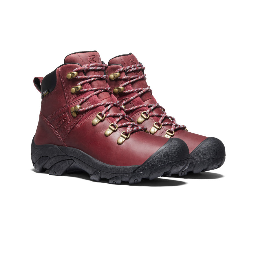 Women's Waterproof Hiking Boots - Pyrenees Outdoor Trekking Shoes for Women, Anti-Slip Trail Running Boots (Tibetan Red/Black) - Perfect for Mountain Climbing, Camping & Winter Adventures