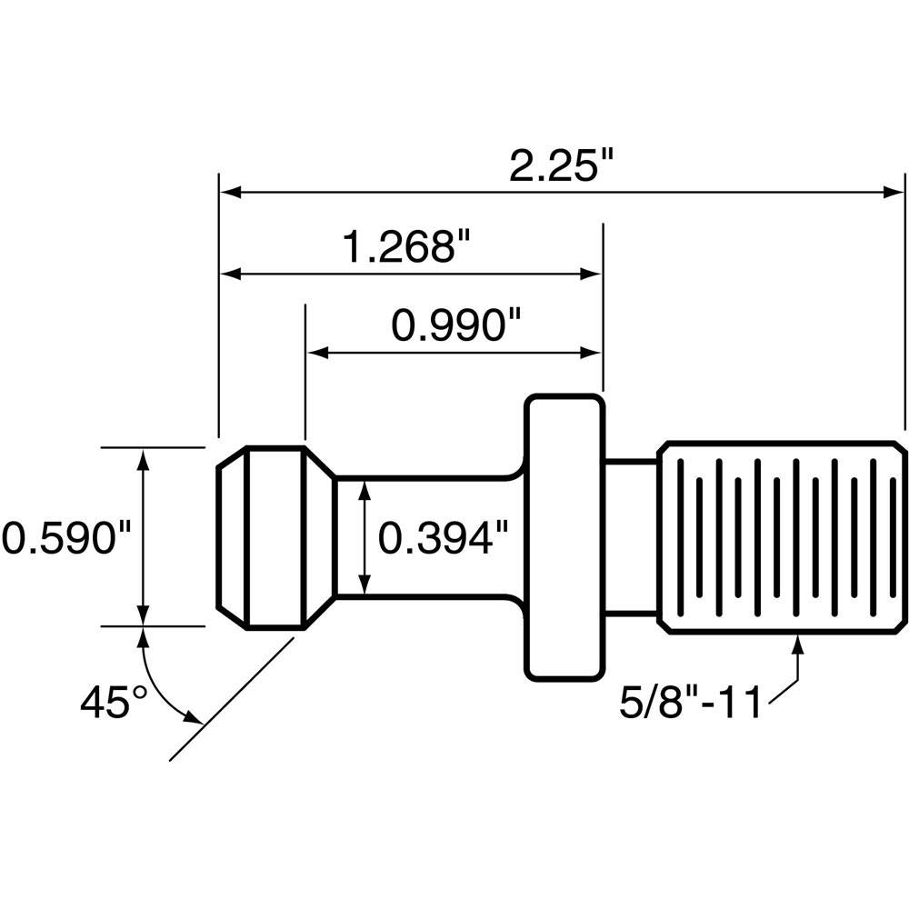 Grizzly H8390 CNC Pull Stud for Milling & Lathe Tools