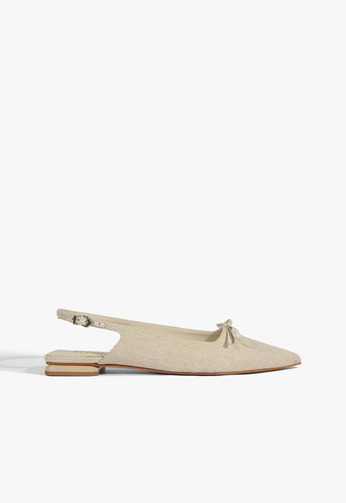 Violetta White Linen Ballet Flats for Women - Comfortable & Breathable Summer Shoes for Casual Wear, Office, and Travel