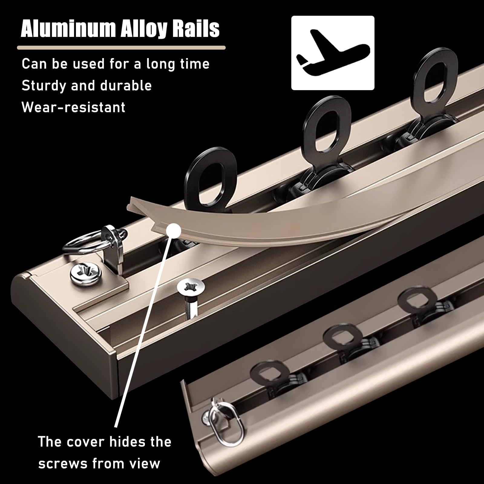 Heavy Duty Aluminum Ceiling Mount Curtain Track System - 28ft/8.5m White Hospital Thin Curtain Rod for Drop Ceiling, Room Divider in Living Room & Bedroom | Durable Home & Office Partition Solution