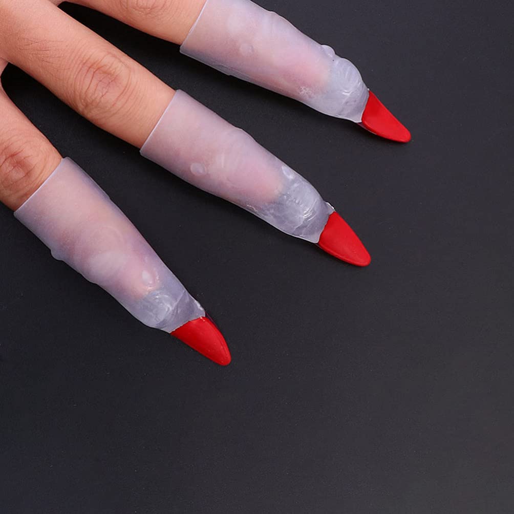 50pcs Glow in the Dark Halloween Nail Covers - Witch & Zombie Fake Nails for Costume, Party, Scary Prank Props - Perfect for Halloween Parties, Cosplay & Haunted House Decorations
