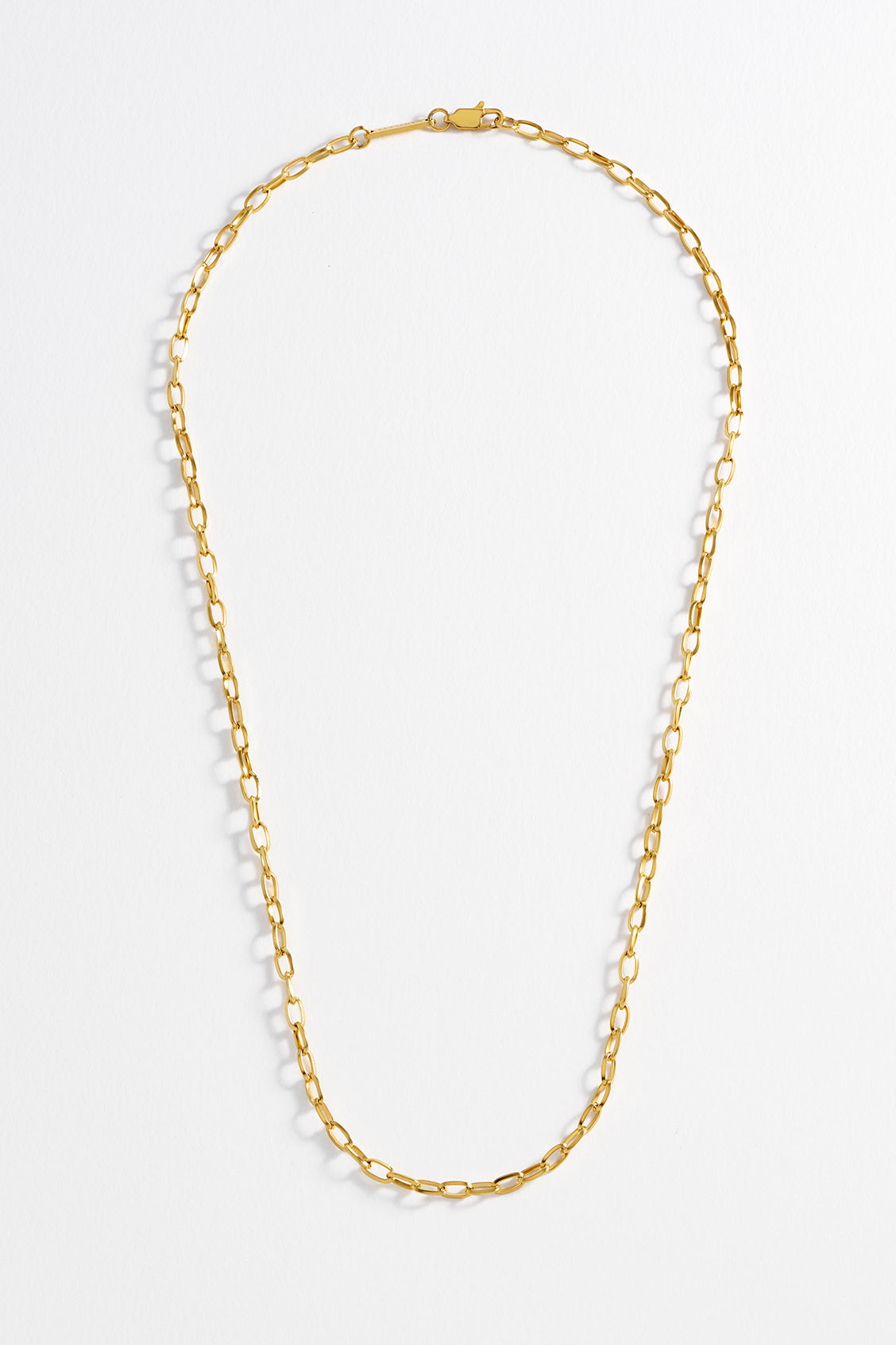 Stylish Men's Paperclip Chain Necklace - 18K Gold Plated Stainless Steel Trendy Hip Hop Jewelry for Casual Wear & Gifts