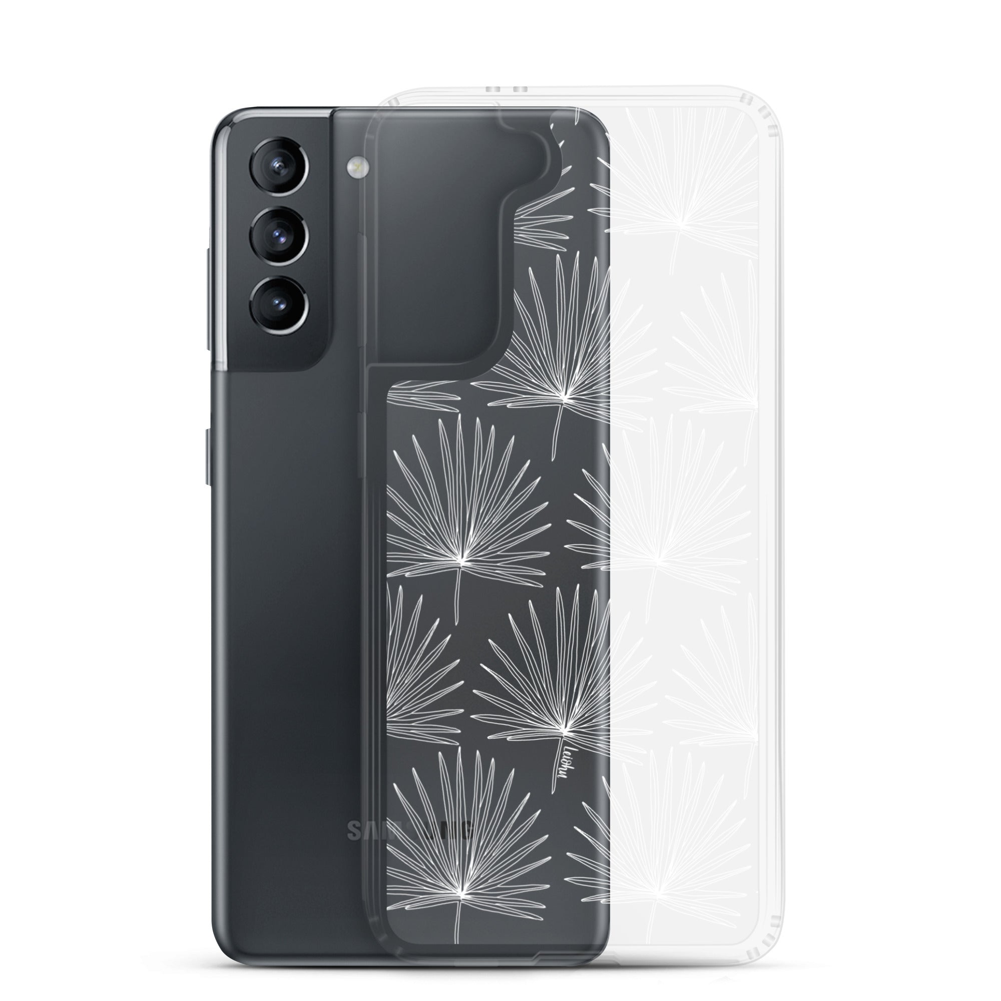 Fan Palm Clear Phone Case for Samsung Galaxy - Slim Protective Cover with Scratch Resistance for Everyday Use & Travel