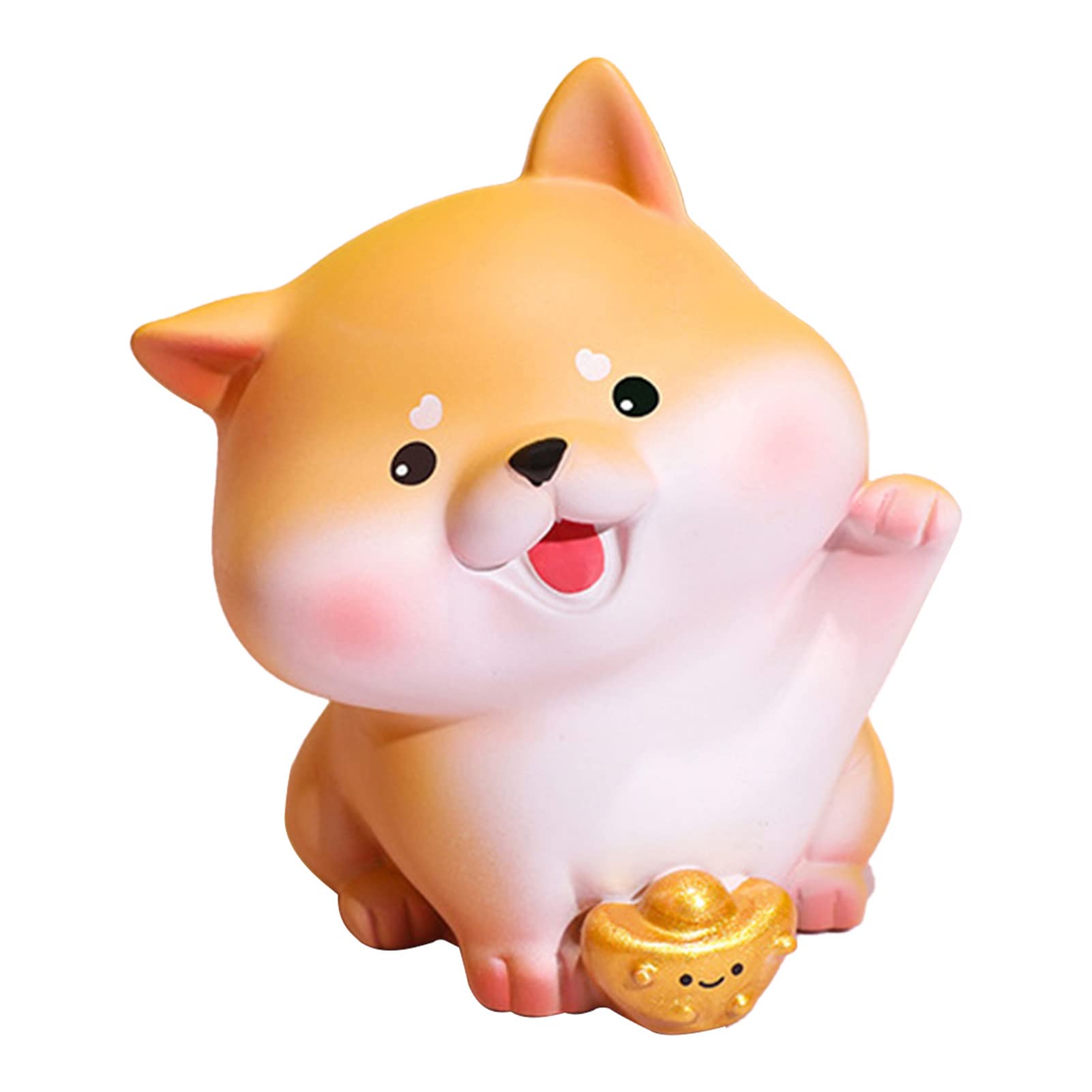 Cute Cartoon Dog Figurine - Realistic Rubber Micro Landscape Dog Statue for Desktop Decor, Home Office Decoration | Perfect Gift for Dog Lovers, Shelf Display & Living Room Accent