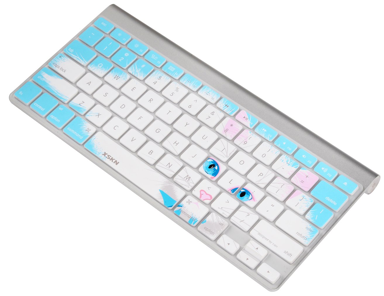 Durable Ultrathin Silicone Keyboard Cover for MacBook Pro 13 15 17 Inch - US Layout, Blue | Cat-Themed Lazy Design | Perfect for Work, Study & Coffee Shop Use