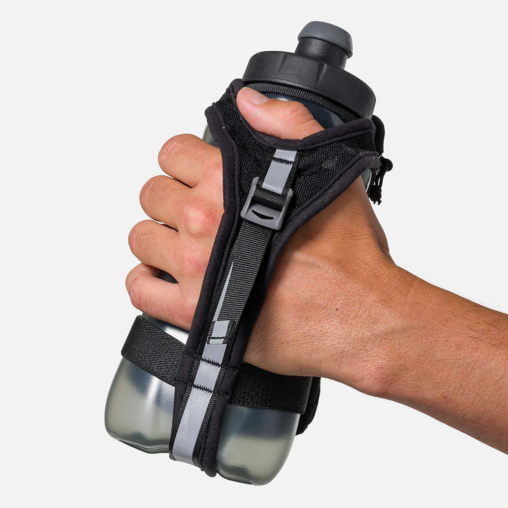 SpeedDraw 2 Insulated Stainless Steel Flask 22oz (650ml) - Double-Walled Vacuum Water Bottle for Hot & Cold Drinks - Perfect for Camping, Hiking & Outdoor Adventures (Black/Reflective Silver)