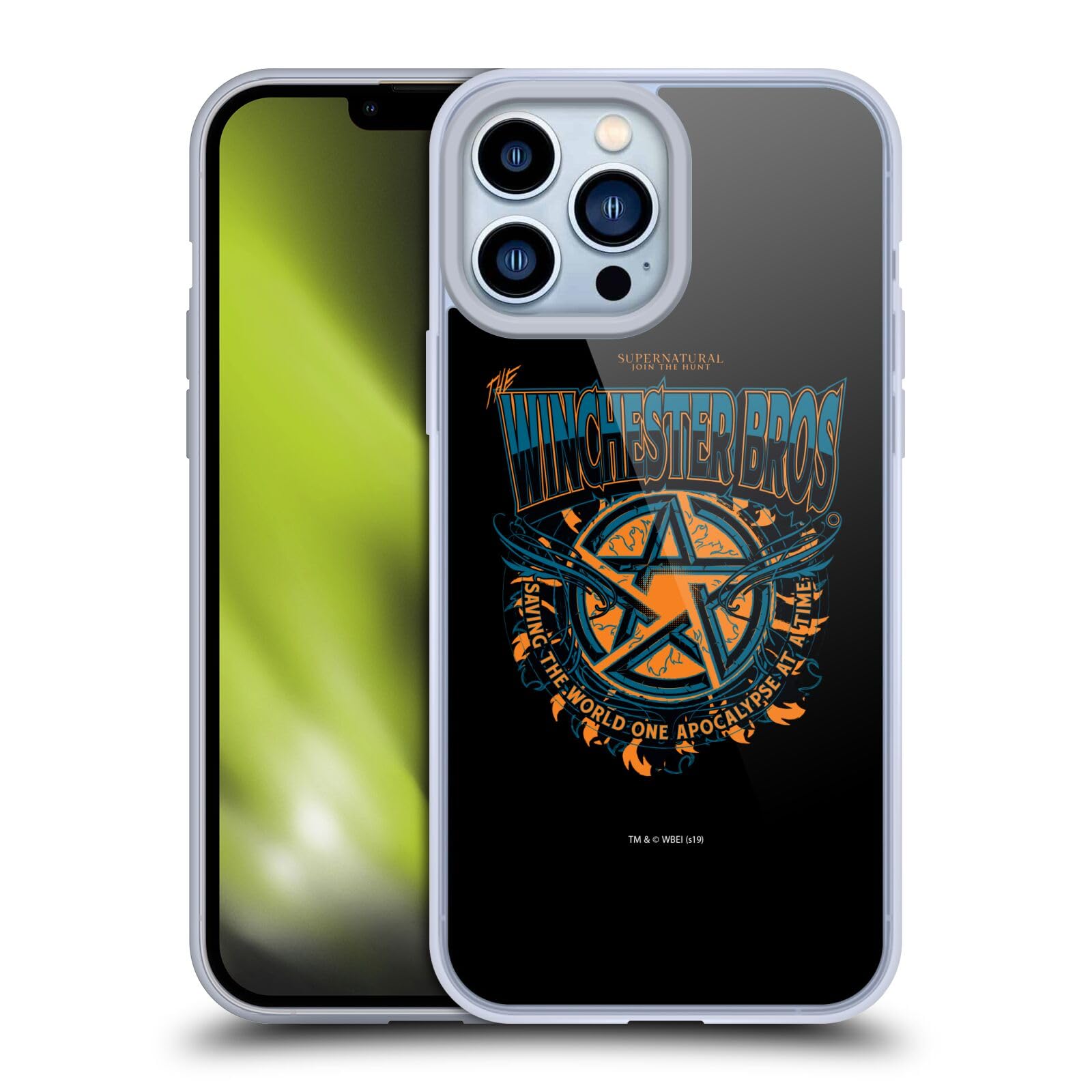 Officially Licensed Supernatural Apocalypse Graphic Soft Gel Phone Case for Apple iPhone 13 Pro Max - Durable Protection with Stylish Design for Fans, Daily Use & Travel