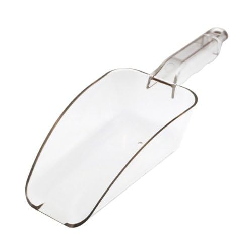 BarConic 24oz Clear Polycarbonate Ice Scoop - Durable Commercial Ice Bucket Scooper for Bars, Restaurants & Home Use - Perfect for Cocktails, Beverages & Party Serving