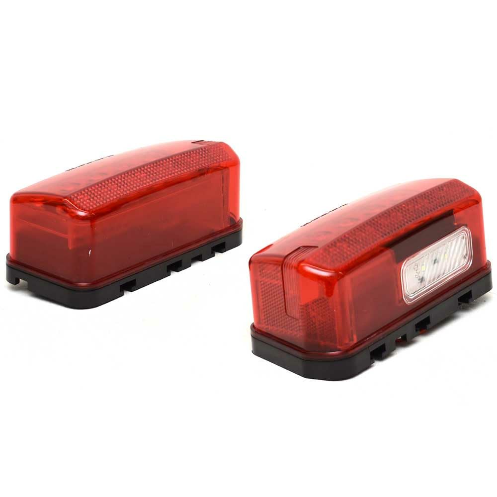 Wesbar 281595 Submersible LED Boat Trailer Tail Lights Set - Waterproof Marine Lighting for Trailers, Docks & Boating Safety