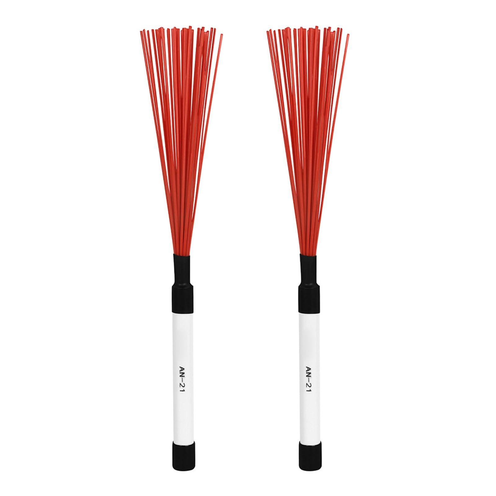 2Pcs Professional Drum Brushes for Snare & Jazz - Nylon Wire Drumsticks with Comfortable Handle - Perfect for Drummers, Percussionists & Live Performances