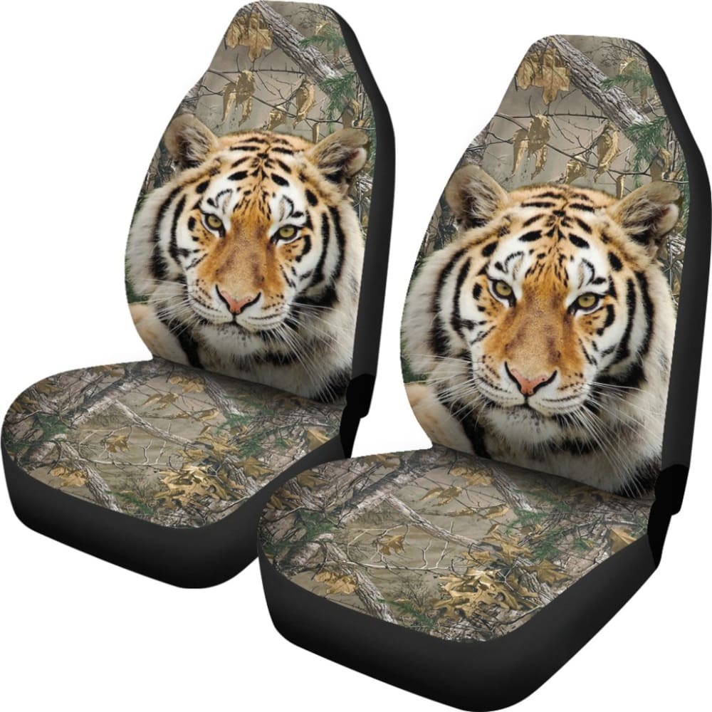 Premium Tiger Print Car Seat Covers - Universal Fit for Cars, Trucks & SUVs - Waterproof & Non-Slip Protection - Perfect for Family Road Trips, Daily Commutes & Pet Owners