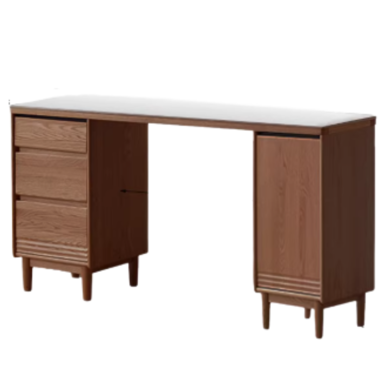 71x17.7x33.5 inch / 180.4x45x85 cm / Walnut color / Oak Pure black rock board dining cabinet