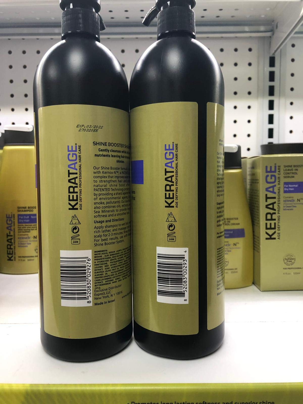 Keratage Shine Booster Shampoo & Conditioner Set - 34oz for Smooth, Glossy Hair - Perfect for Daily Hair Care & Salon-Quality Results at Home