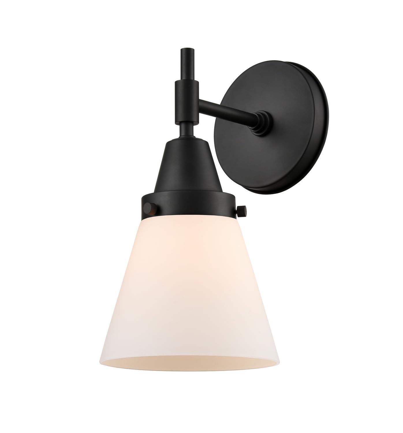 Innovations 447-1W-BK-G61 Black LED Wall Sconce - Transitional Style Indoor Lighting Fixture for Bedroom, Hallway & Living Room Decor