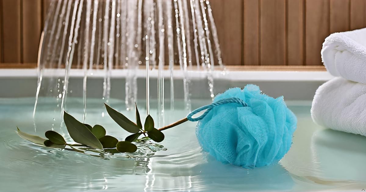 Premium Tifurko Bath Sponge - Exfoliating Round Loofah Body Scrubber for Shower & Bath (Pack of 2) | Gentle Skin Cleansing & Massage | Perfect for Daily Body Wash & Spa Relaxation