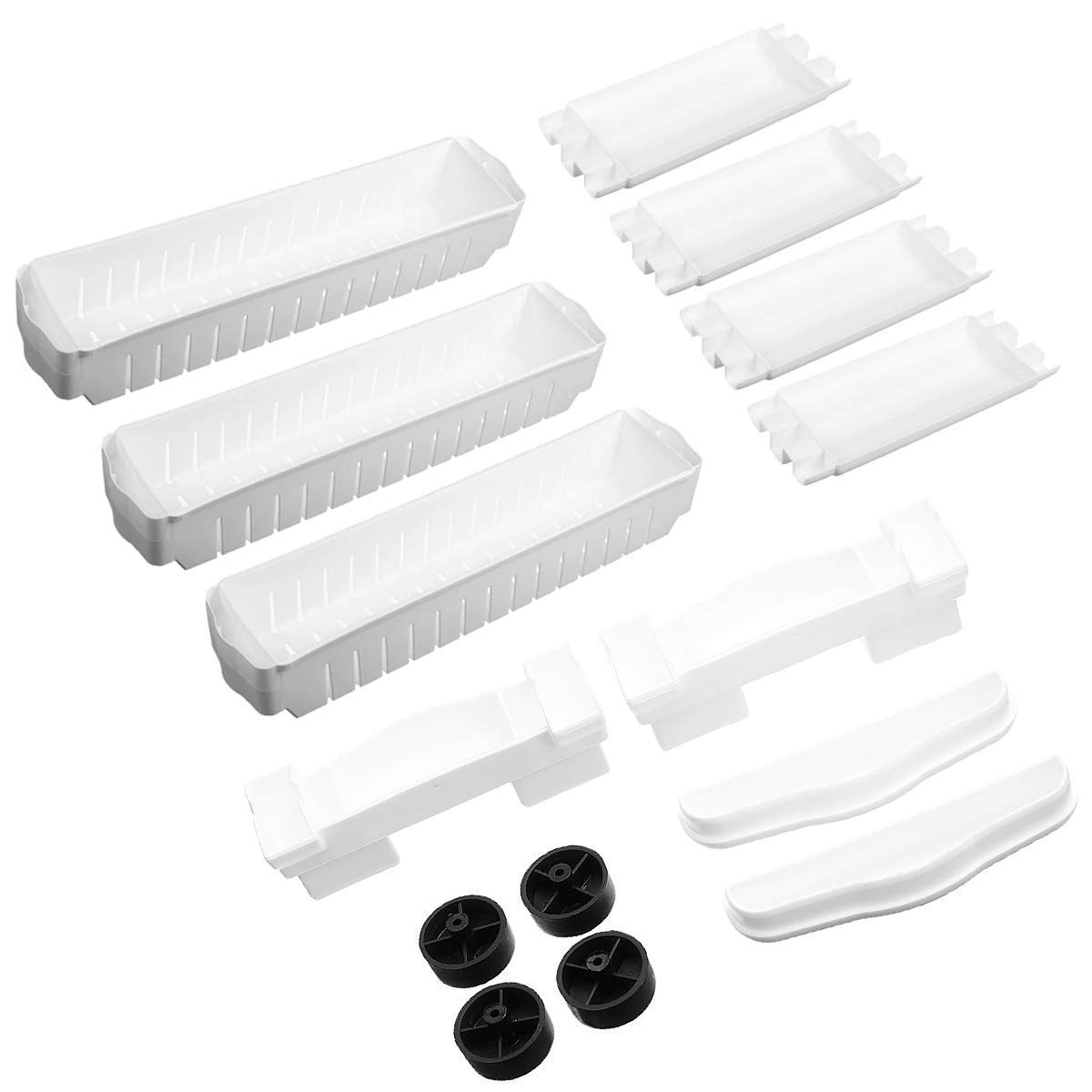 FAYBY 3-Tier Slim Space Saving Storage Organizer with Wheels | Plastic Kitchen Shelf for Narrow Spaces | Multi-Purpose Home & Office Use | Ideal for Kitchen, Bathroom, Pantry Organization (White)