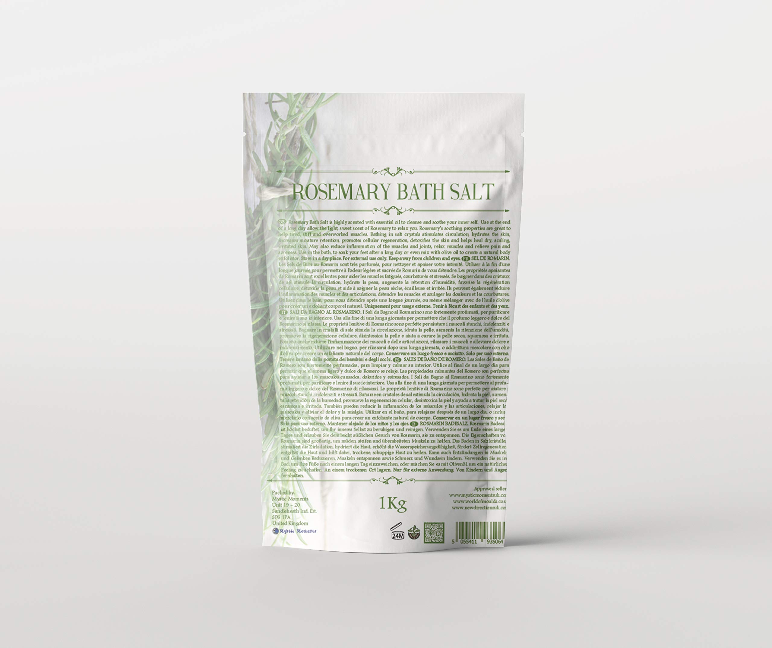 Premium Rosemary Bath Salts - 5kg (11 lbs) for Relaxation & Aromatherapy | Spa, Stress Relief & Skin Care at Home
